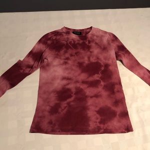 Long sleeved tie dye red pacsun shirt